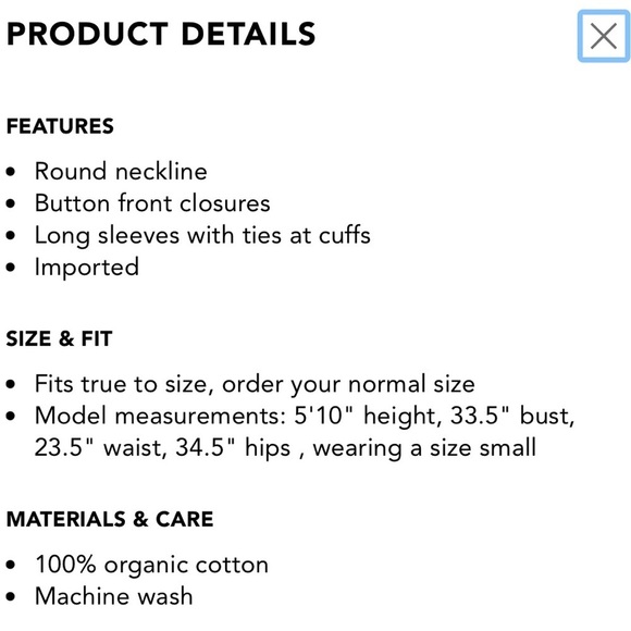 NWOT Faherty Everleigh Dream Cotton Top - Picture 12 of 12